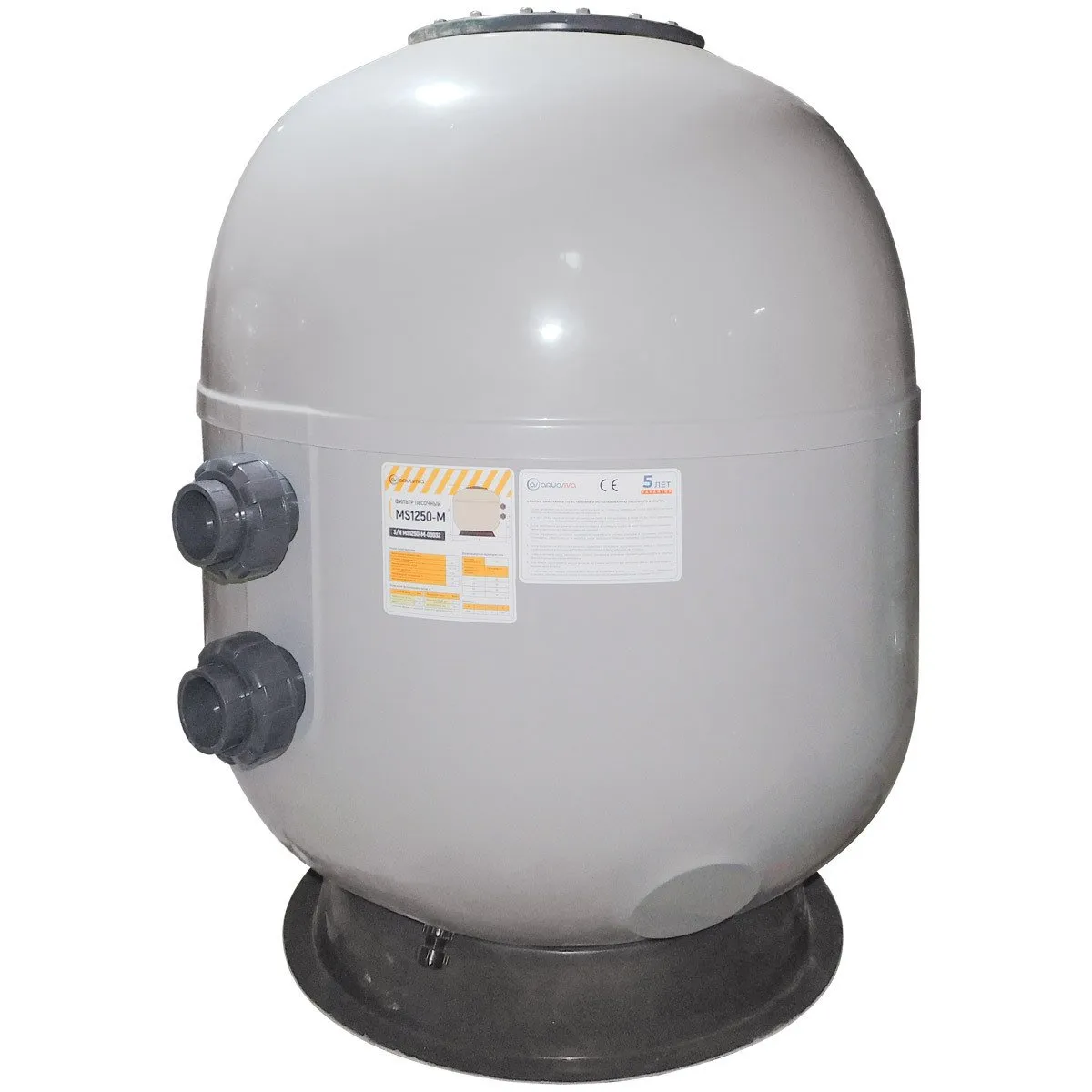 Фильтр AquaViva MS1250-M (62 м³/час, 1250 мм, 1960 кг, 90 мм, 2,5Бар, 1 м засыпка)