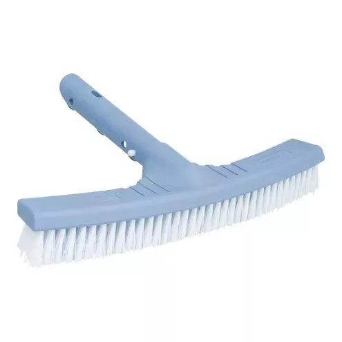 Щетка "Shark" изогнутая, крепление гайка-барашек или зажим, для чистки стен и дна бассейна