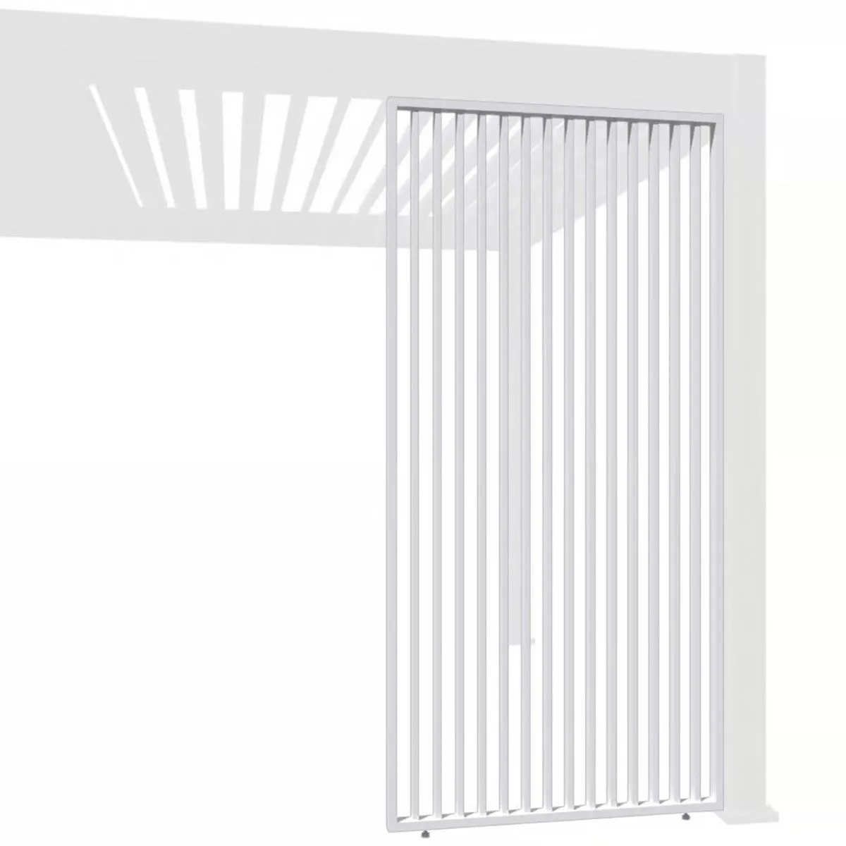 Фиксированная вертикальная боковая панель - 1.0м Белая