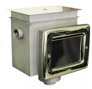 Скиммер 25 м² с автодоливом и переливом, с удлиненной горловиной, наклонный (Композит)