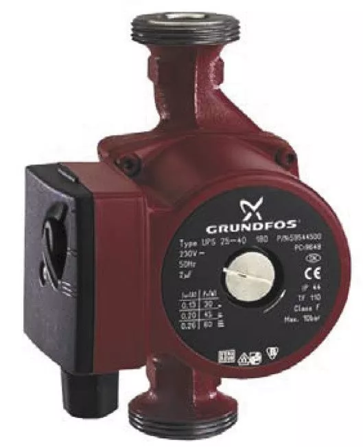 UPS 25-60 (Grundfos), комплект с накидными гайками