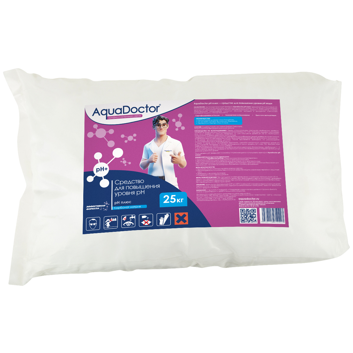 Средство для повышения уровня pH AquaDoctor pH Plus 25кг