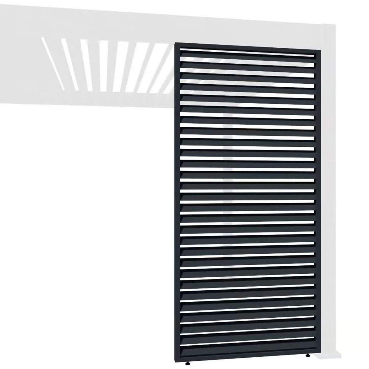 Фиксированная горизонтальная боковая панель- 1.0M Антрацит