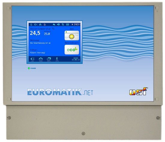 Euromatik.net, комплект управления бассейном с управлением через интернет, без привода для клапана, от OSF
