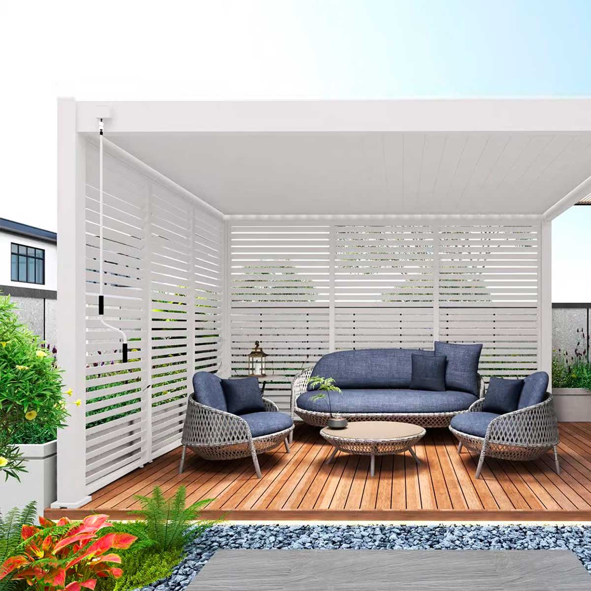 Фиксированная горизонтальная боковая панель- 1.2М Белая