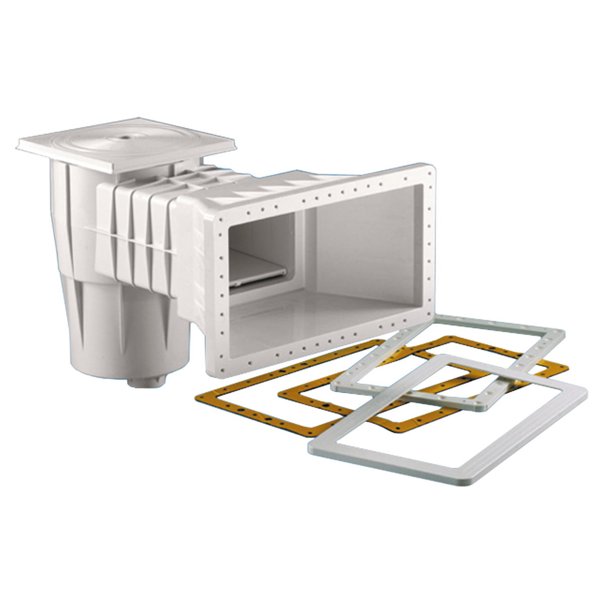 Скиммер Kripsol SKALI лайнер Wide квадратная крышка 63mm/1.5", латунные вставки