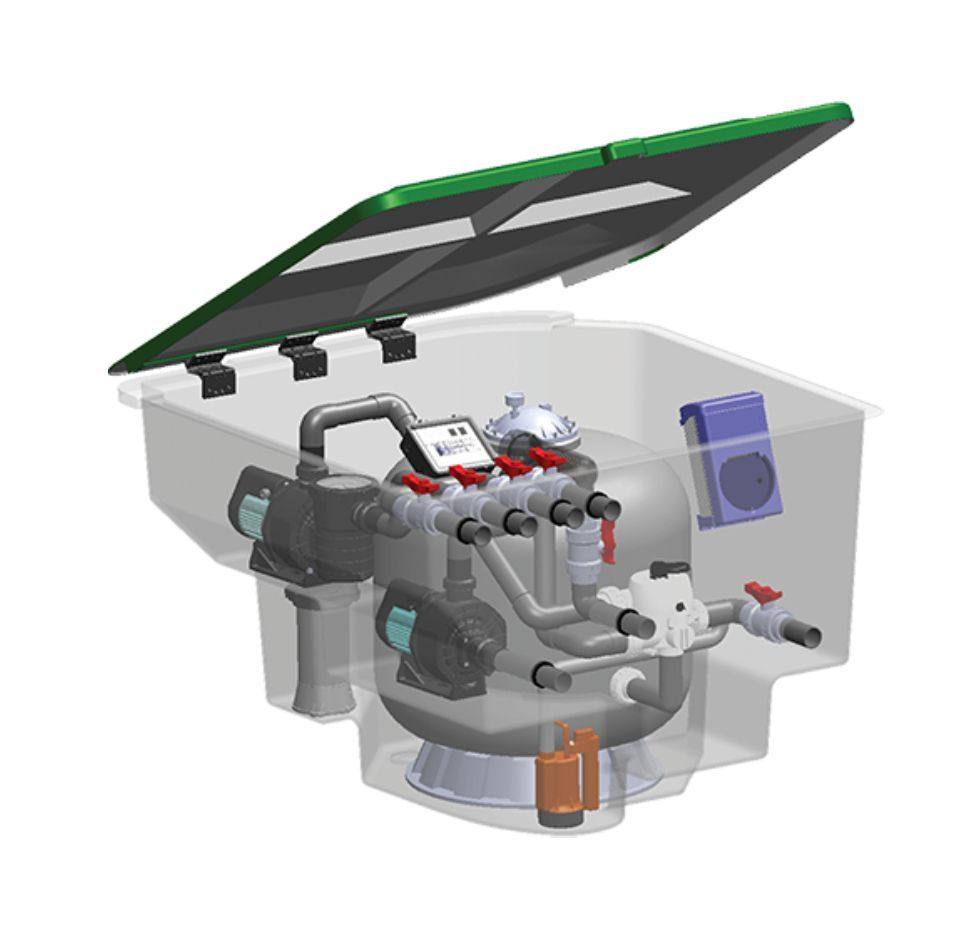 Комплексная фильтрационная установка AquaViva EMD-18SP (18м3/ч)