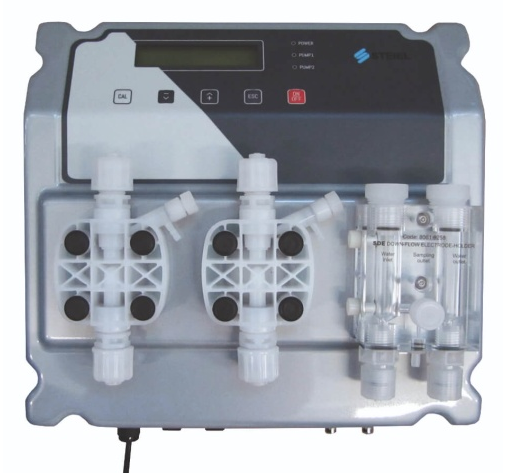 Контроллер EF300 pH/Rx с 2-мя электромагнитными насосами 10л/ч для бассейна до 800м3