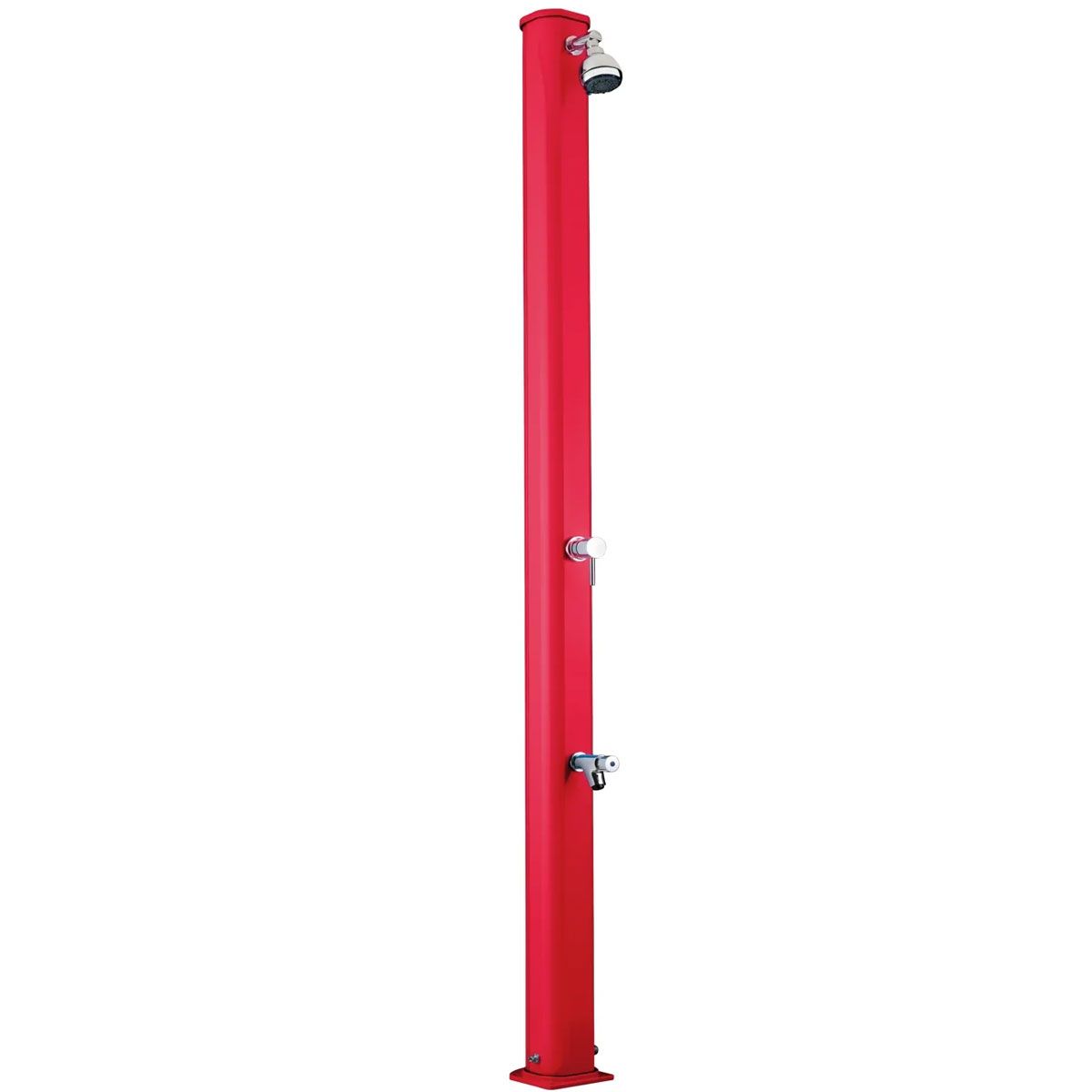 Душ солнечный AquaViva Jolly S 22л Red, Алюминиевый с мойкой для ног